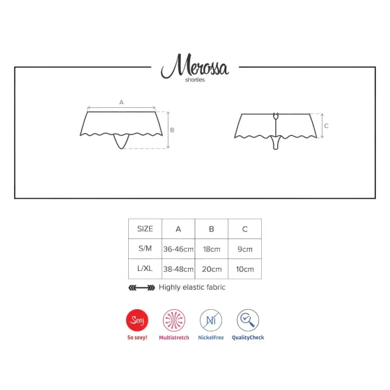 Obsessive - dámske otvorené tangá s kamienkami - čierne - L/XL