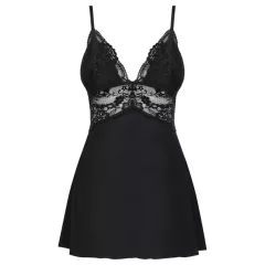 Obsessive - čipkovaný babydoll a tangá (čierne)