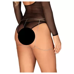   Obsessive Bijou 905 - luxus telový pásik (strieborný) - S-L