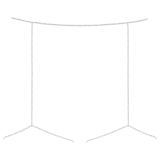 Obsessive Bijou 905 - luxus telový pásik (strieborný) - S-L