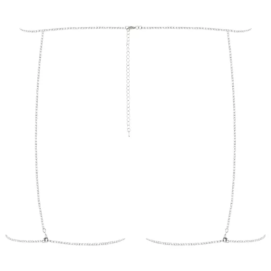 Obsessive Bijou 905 - luxus telový pásik (strieborný) - S-L