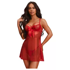   Obsessive Gifty - košieľka babydoll a tangá súprava (červená)