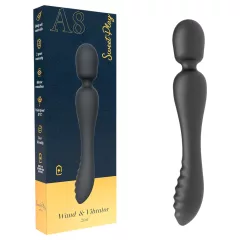 Erospace Sweet Play - masážny a bod G vibrátor (čierny)