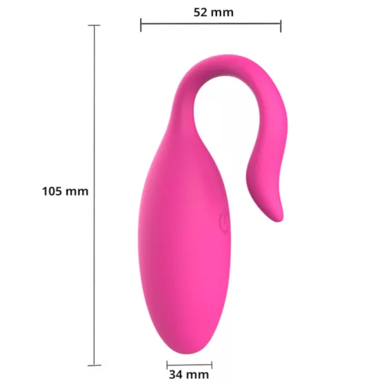 Erospace Sweet Play - nositeľné, aplikáciou ovládané vibračné vajíčko (ružové)