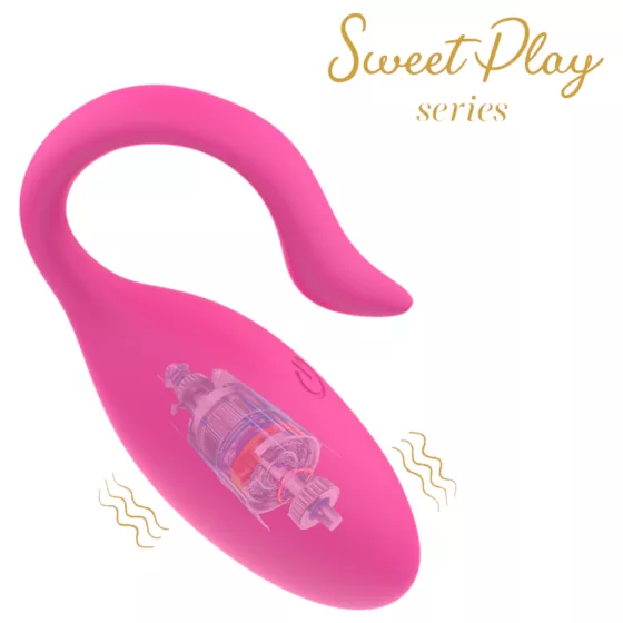 Erospace Sweet Play - nositeľné, aplikáciou ovládané vibračné vajíčko (ružové)