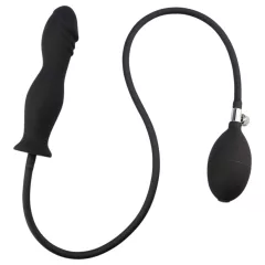 Erospace Wild Play - nafukovací análny kolík (čierny)