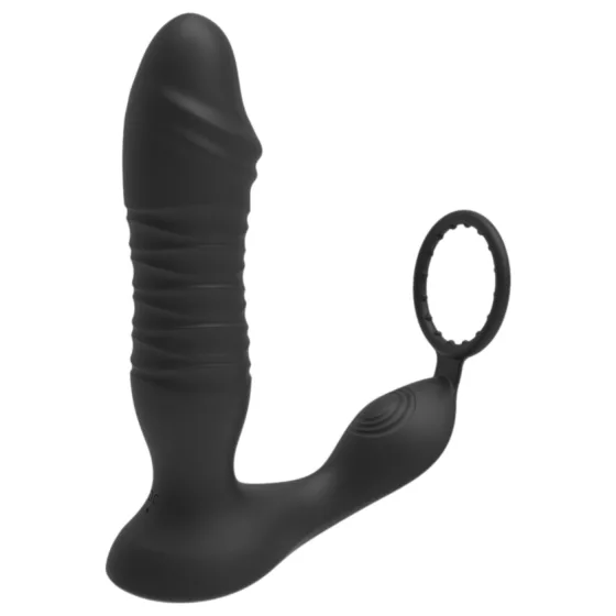 Men's Play - análny vibrátor s pohyblivou hlavou - čierny