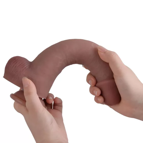 Erospace Natural Play - silikónové dildo 24 cm (telovej farby)