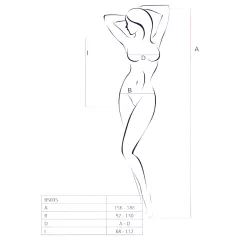   Passion - dámske necc body s ramienkami a otvorené - biela - S-L