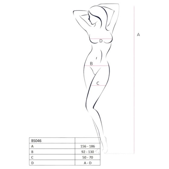 Passion BS046 - biely kvetinový sieťkový set - S-L