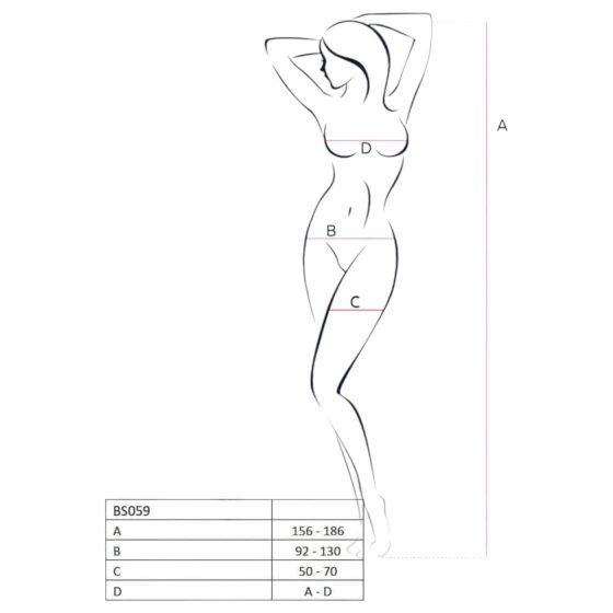 Passion - erotická sieťovaná súprava - červená - S-L