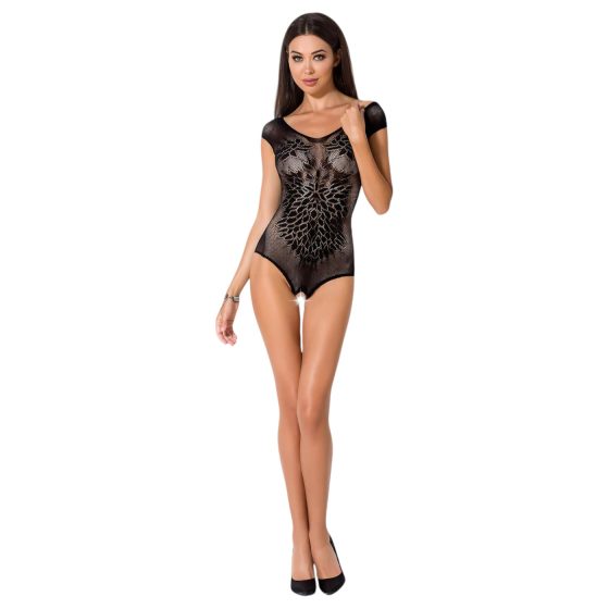 Passion BS064 - otvorené sieťované body (čierne) - S-L