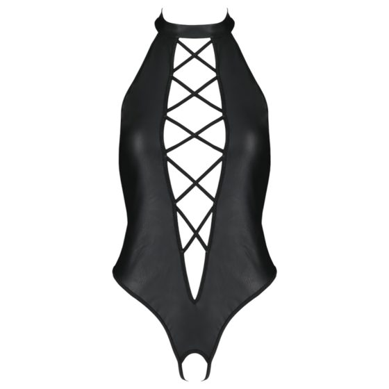 Vášeň Nancy - otvorené body s krížovými ramienkami (čierne)