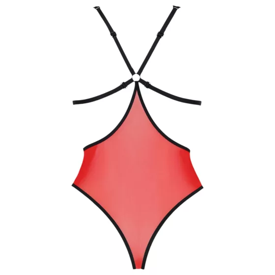 Passion Peonia - Body s bočnými výrezmi (červená)