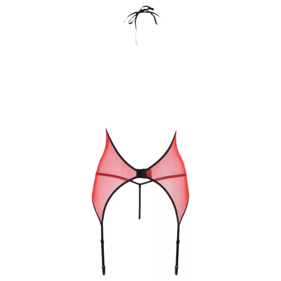 Passion Peonia - set erotická bielizeň - top a tangá - červená
