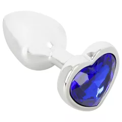 Magic Shiver - análny kovový plug s modrým kryštálom