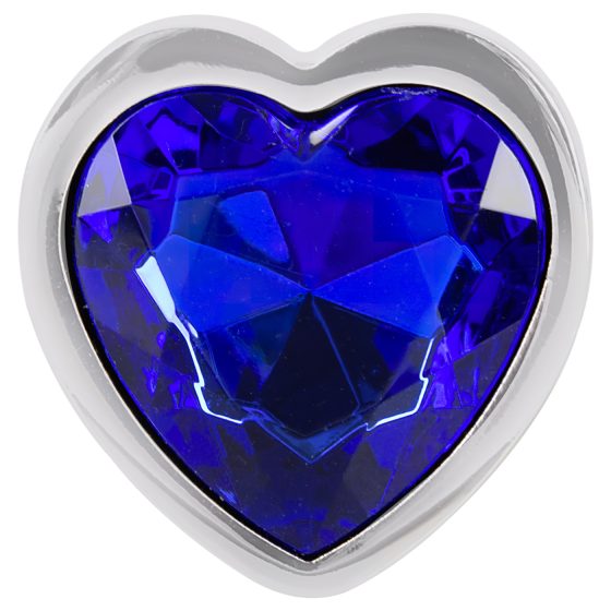 Magic Shiver - análny kovový plug s modrým kryštálom