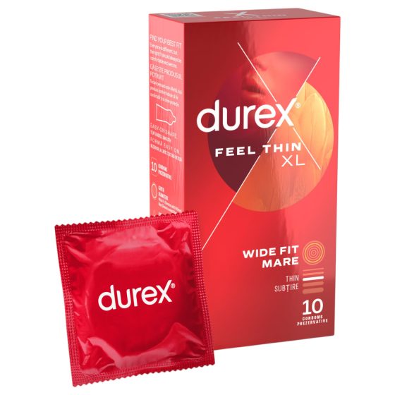 Durex Feel Thin XL - prirodzený pocit kondómy (10 ks)