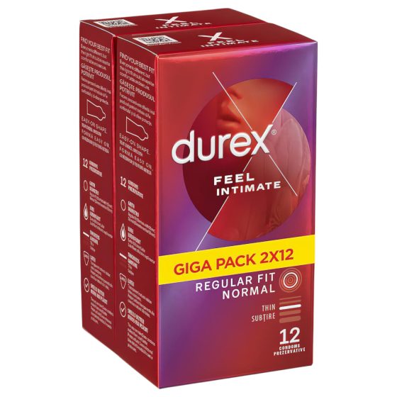 Durex Feel Intimate - Balenie tenkých kondómov (2x12 ks)