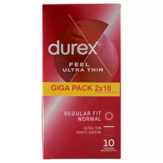 Durex - ultra tenké kondómy - extra citlivé - 2x10 ks