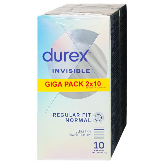 Durex Invisible Extra Sensitive - extra tenké kondómy (2x10 ks)