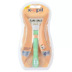   X-Epil Silky Smooth - dámska holiaca žiletka s vymeniteľnou hlavicou - 4 čepele
