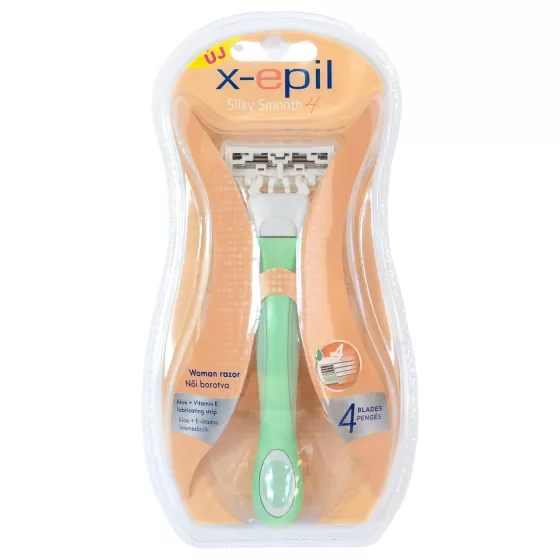 X-Epil Silky Smooth - dámska holiaca žiletka s vymeniteľnou hlavicou - 4 čepele