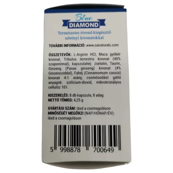 Blue Diamond - tabletky pre mužov - prírodný výživový doplnok - 8 ks