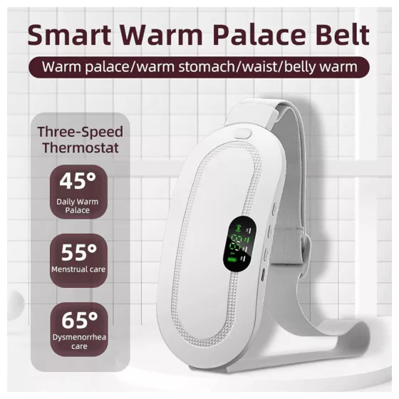 EMS - masážny pás na menštruáciu - elektrický - biely