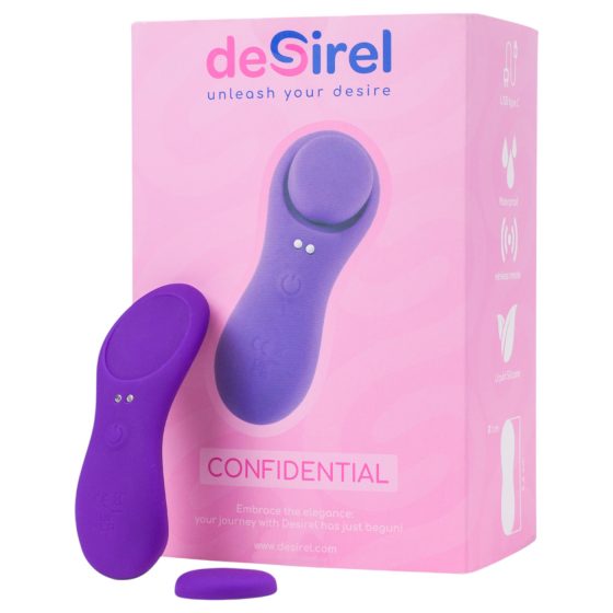 Desirel Confidential - inteligentná vibračná nohavička (fialová)