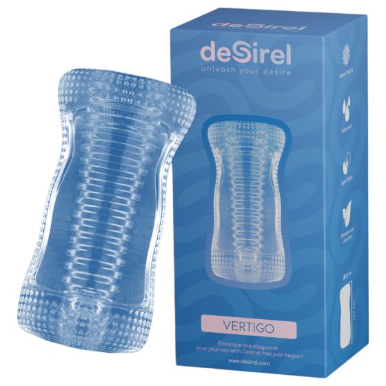 Desirel Vertigo – masturbátor s rebrovaným vnútrom (priehľadný)
