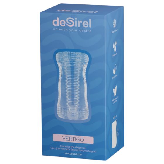 Desirel Vertigo – masturbátor s rebrovaným vnútrom (priehľadný)
