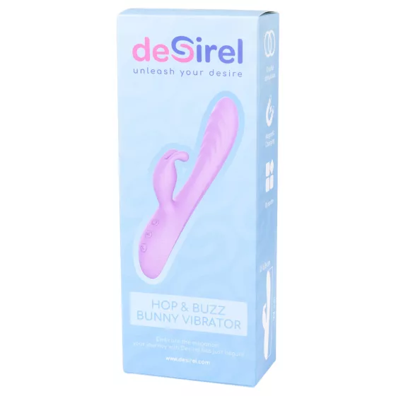 Desirel Hop & Buzz Bunny - vibrátor s uškami na klitoris - fialový