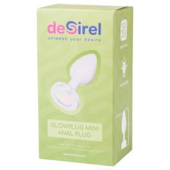  Desirel GlowPlug: svietiaci análny plug - malý (strieborný)