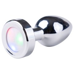  Desirel GlowPlug: svietiaci análny plug - malý (strieborný)