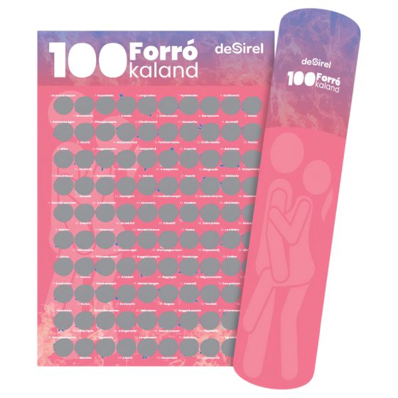Desirel - plagát škrabací so 100 sex polohami - spoločenská hra - maďarsky