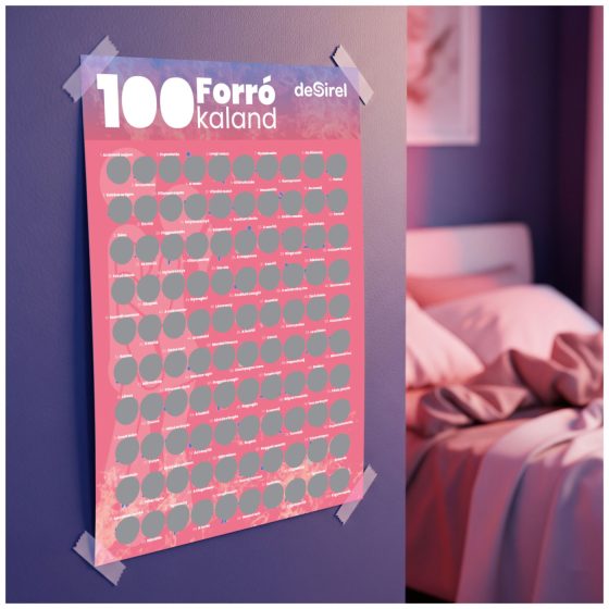 Desirel - plagát škrabací so 100 sex polohami - spoločenská hra - maďarsky
