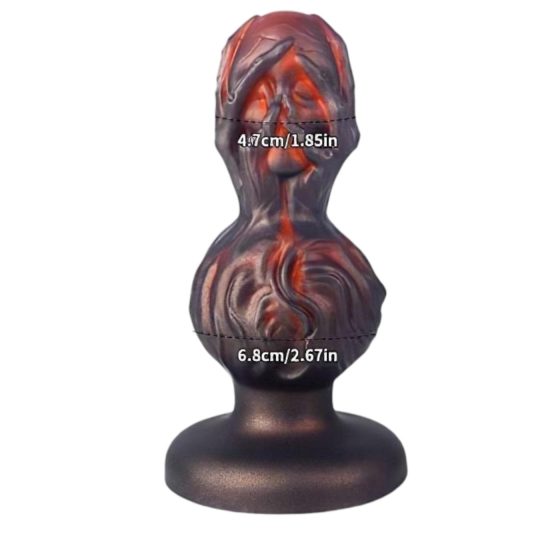 OgazR - guľový análny dildo - 10,5 cm (čierny)