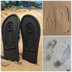 Flip-flop papuče - penis motív - čierne