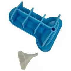 Dildo forma na ľad - silikón - modrý