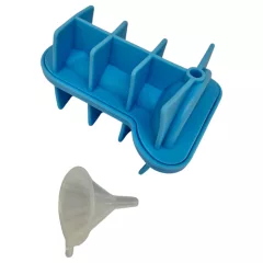 Dildo forma na ľad - silikón - modrý
