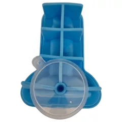 Dildo forma na ľad - silikón - modrý