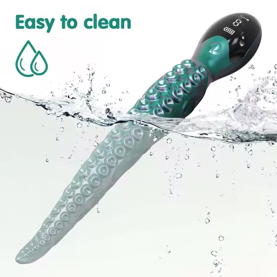 Monster Fuck - vibrátor s prísavkami - zelený