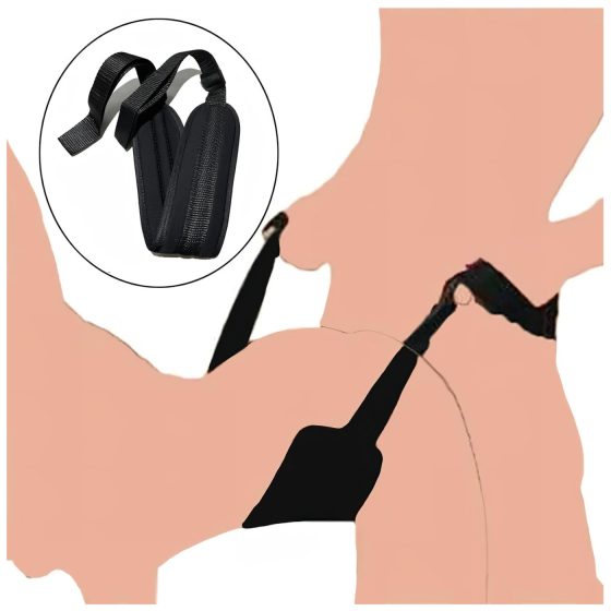 Lonely - BDSM sex popruhy na pózy (čierna)