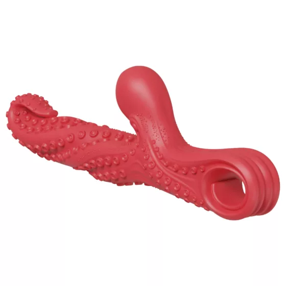 Monster Fuck - vibrátor s ramenom na klitoris - červený
