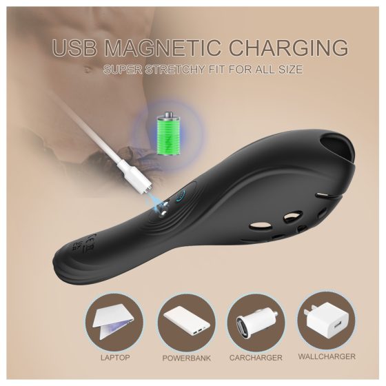 Biu-Biu - vibrátor na penis - čierny