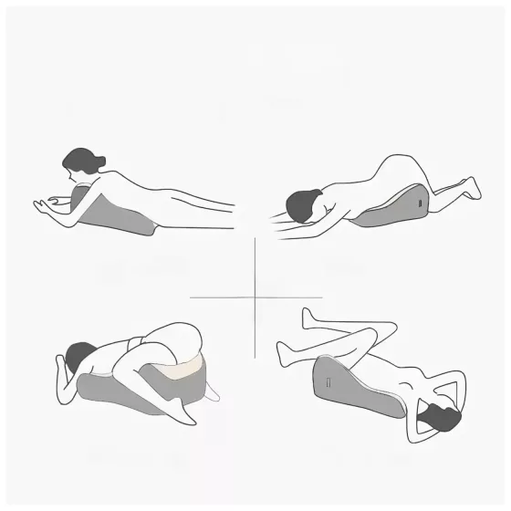 Magic Pillow - vankúš s držiakom na dildo - pamäťová pena - ružový