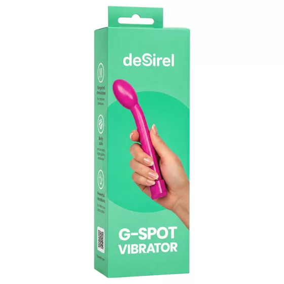 Desirel - zahnutý vibrátor na bod G (ružový)
