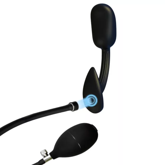 Kangvo - magnetický prostatický masážny análny kolík s rotačnou guľôčkou (čierny)