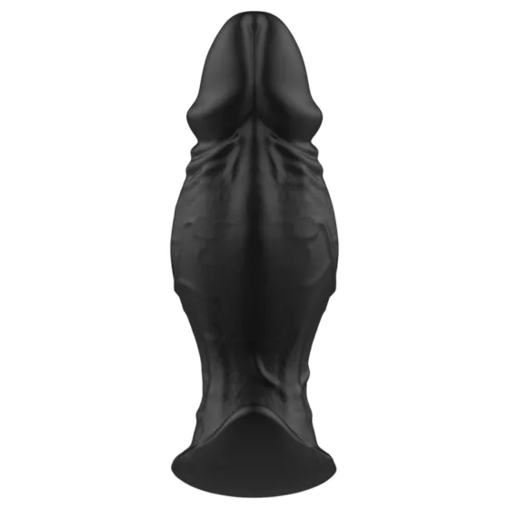 Kangvo - magnetický nafukovací silikónový dildo (čierny)